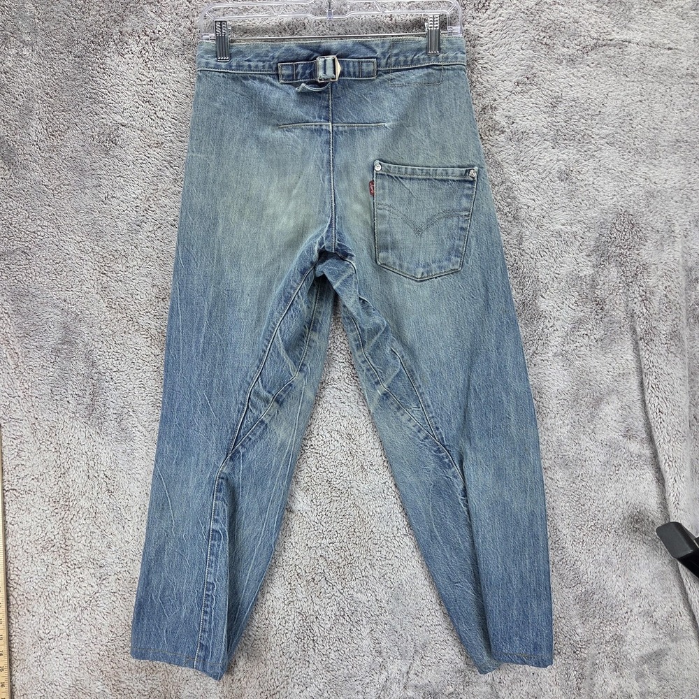 VTG Levis Engineered Jeans Mens Blue Buckle Back Twisted One Pocket Fits 28x26